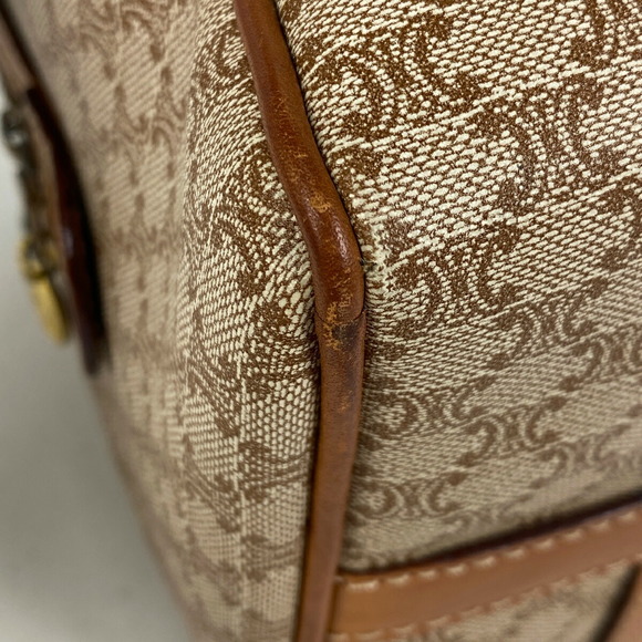 Celine Macadam Pattern Mini Canvas Handbag Beige Brown - Picture 3 of 6